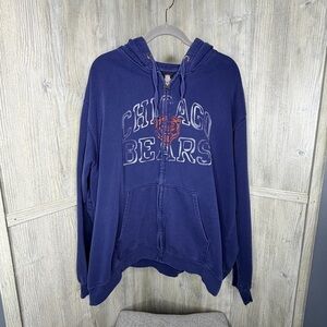 NFL Chicago Bears Blue Hooded Sweatshirt Jacket